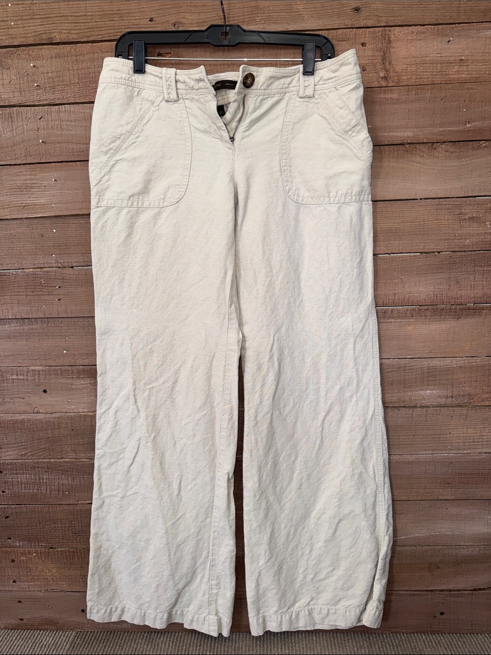 The Limited Casual Wide-Leg Cream Pants